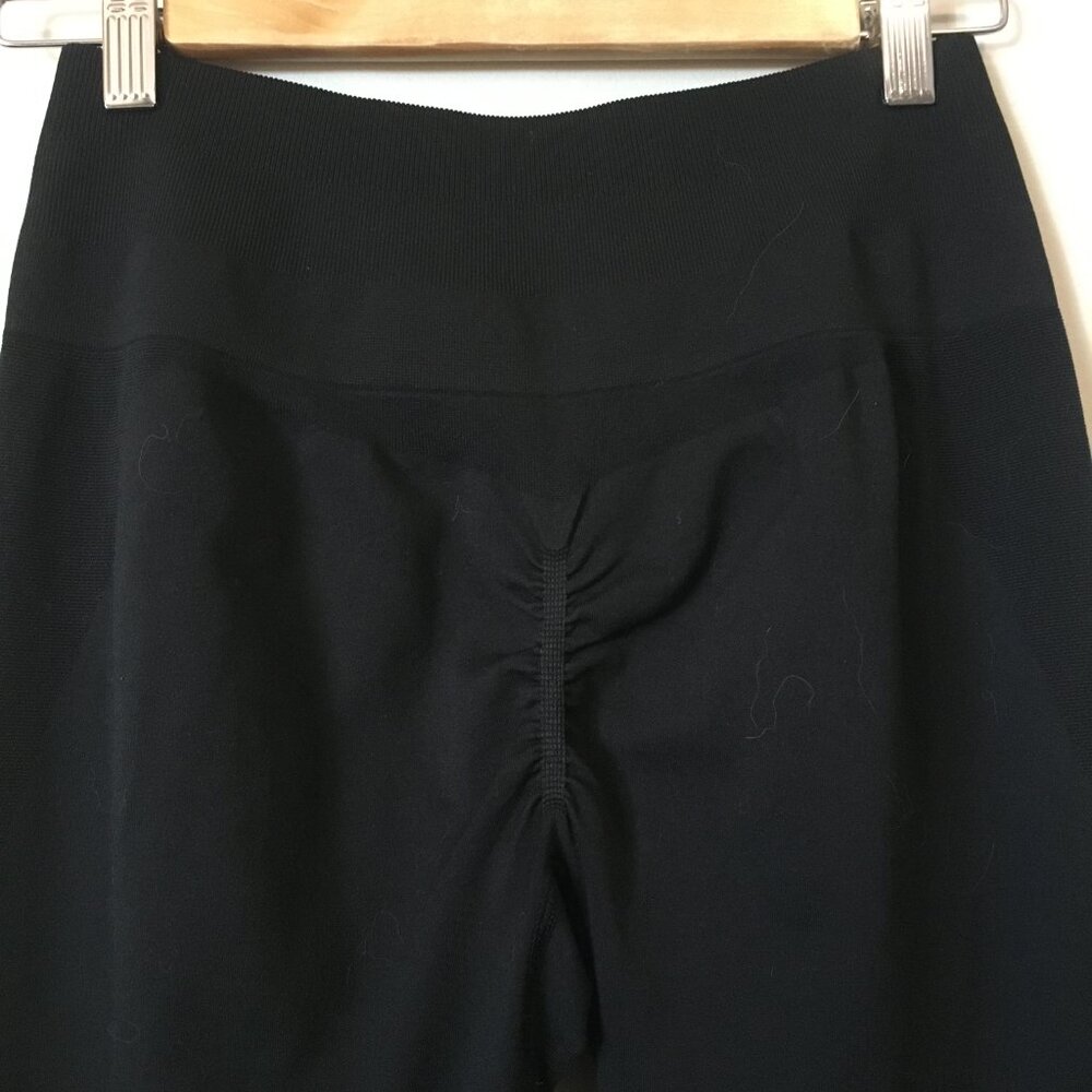 Black Seamless Scrunch Butt Leggings High Waisted Size - Picture 5 of 12